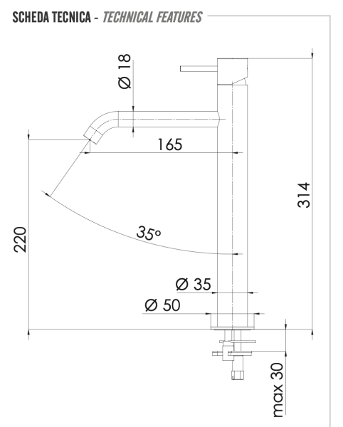 Смеситель для раковины Remer X Style X11LXL 