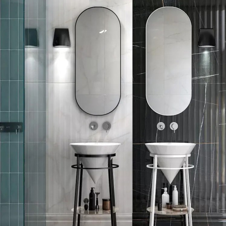 Kerama Marazzi Зеркало CONO овальное 42, черное матовое 