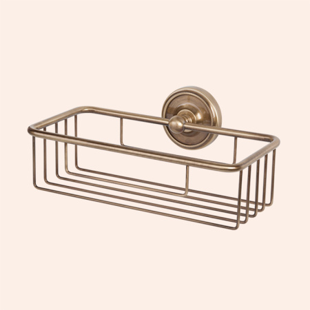 TW Bristol 527, подвесная полочка-решетка прямоугольная 24*14*h7, цвет: бронза 