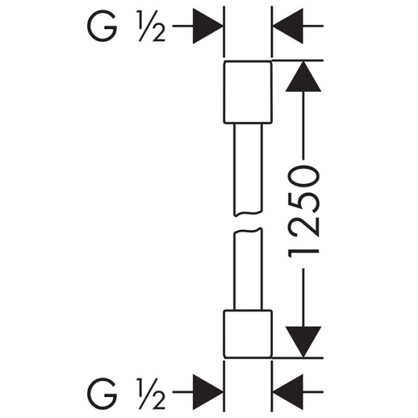 AXOR Starck Душевой шланг с металлическим эффектом 1,25 м, цвет шлифованный черный хром 