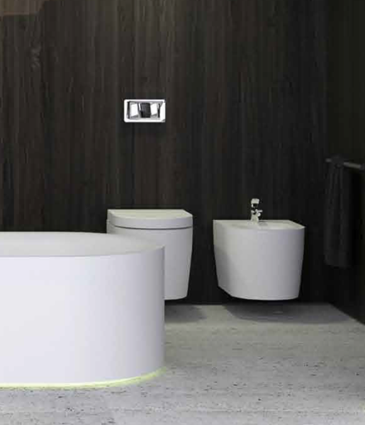 KNIEF Moon унитаз подвесной безободковый  59х39х36 см, с подсветкой , с сиденьем с микролифтом, цвет белый матовый 