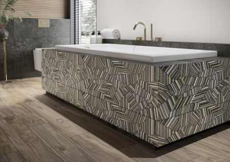 Плитка Ceramika Paradyz Bella Grys Decor Mix Rekt Mat 29,8x89,8 