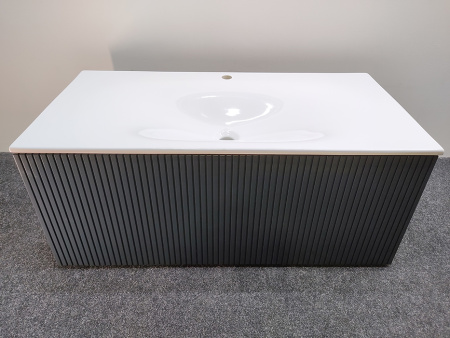 TW Shape комплект мебели, база с раковиной Kerasan 547001*1, 102х52см, с 1-м выдвиж. ящиком с механизмом push to open, цвет: серый матовый RAL7016 