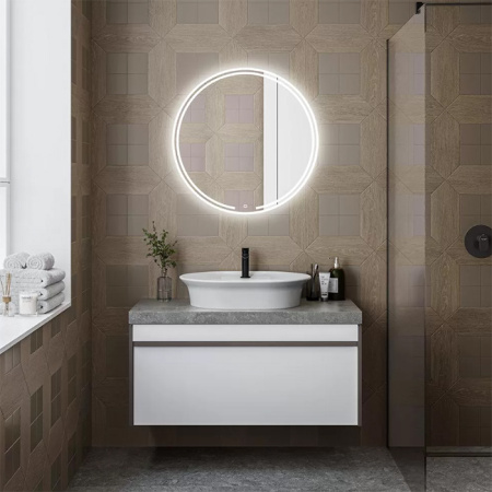 Kerama Marazzi Зеркало MIO круглое с диммером 80, белое 