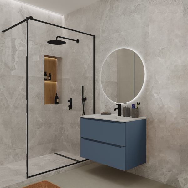 Тумба под раковину/столешницу Дион, Пепельно-синий 80 