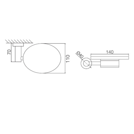 FIMA|Carlo Frattini Rotola Мыльница настенная с держателем, цвет хром 