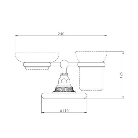 Nicolazzi Impero Держатель для стакана и мыльницы, цвет: золото  (без керамики) 