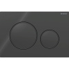 Geberit Sigma20 Клавиша для двойного смыва, круглая: черные, декор. кольца: черный матовый