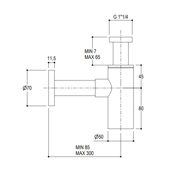 Ritmonio  Traps Сифон, цвет: Brushed Dark Bronze 