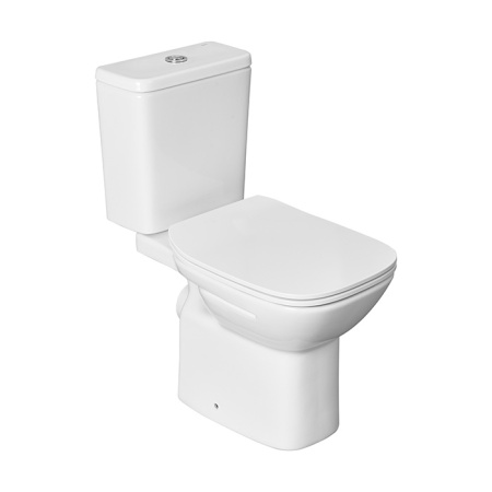 Roca DEBBA SQUARE Сиденье с крышкой для унитаза тонкое с механизмом "мягкое закрывание", белый (78019D2003) 