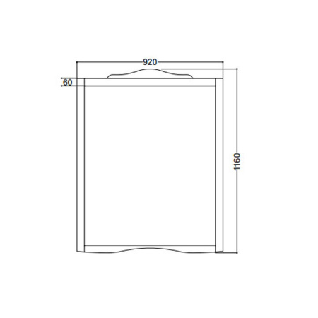 KERASAN Retro Зеркало в деревянной раме 92xh116, цвет белый матовый 
