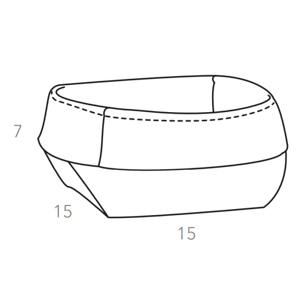 ADJ Корзина для хлеба, 15x15xH7 см., цвет: серый/черный 