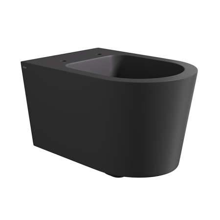 Alice Form комплект: Унитаз 50х35, подвесной, безободковый, с сиденьем и крышкой с микролифтом, с набором для крепления, чёрный матовый 