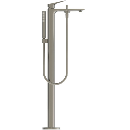 Ideal Standard La Dolce Vita Смеситель для ванны, напольный, с ручным душем, без A6133NU, цвет: PVD Silver Storm 