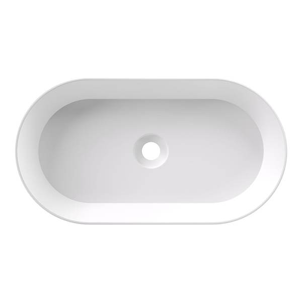 Alice Spy Раковина Oval 65x36хВ12, накладная, без отверстия под смеситель, белый матовый 