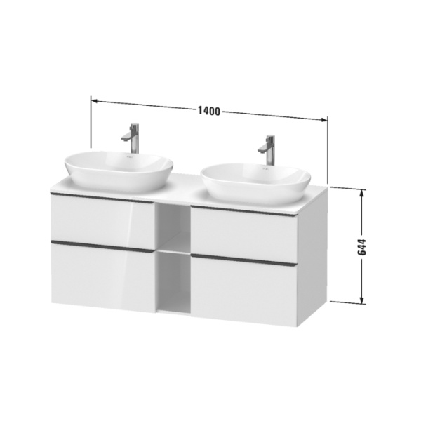 Duravit Luv Раковина на столешницу 600мм Luv, без перелива, без площадки, с выпуском, с креплением, белый (Спец.цена из наличия) 