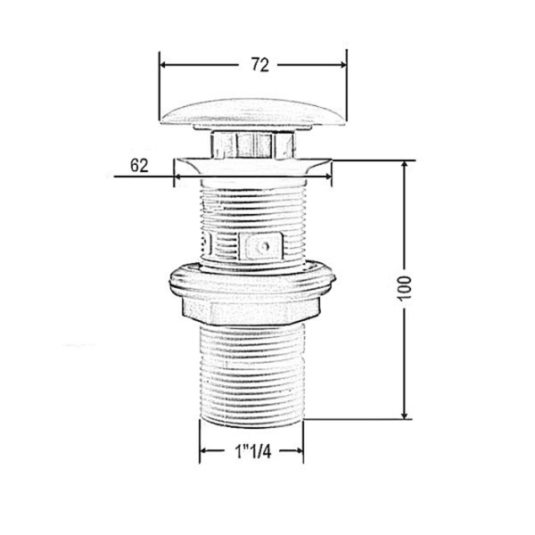 Artceram Донный клапан для раковин универсальный, покрытие керамика, цвет orange cameo 