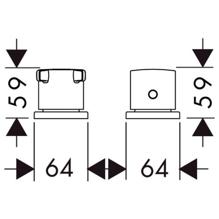 AX Citterio E Смеситель на борт ванны, термостатический, на 2 отв., (внешняя часть), цвет: хром 