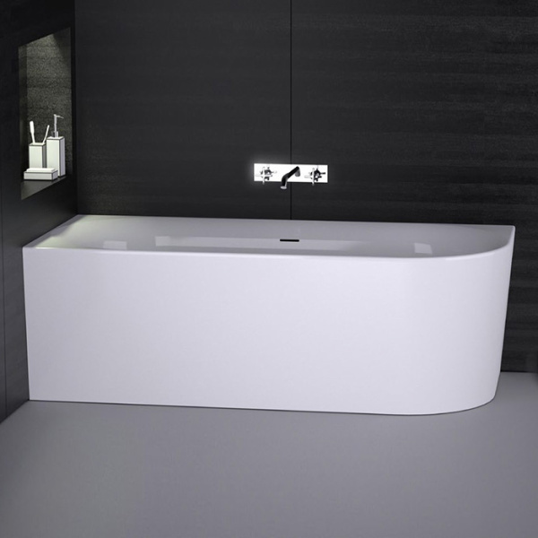 KNIEF Слив перелив с системой Click-Clack, с гибким шлангом и горизонтальным отводом, цвет хром (смонтирован на ванне) 