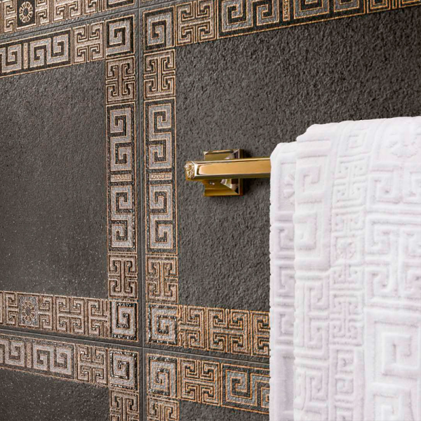 Декор керамический 261343 GREEK CASSETTONE Antracite/Oro 40x80 см 