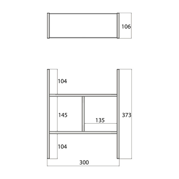 EMCO EVO Вставка 300х106х373 мм., для выдвижных ящиков, для баз 9583 274/275 20/21/22 отделка Walnut 