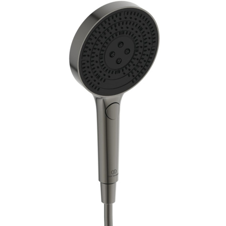 Ideal Standard Solos Душевая стойка с термостатич.смесителем для душа, верхний душ 33см, руч.душ, шланг 175см, без A1070NU, цвет: PVD Magnetic Grey 