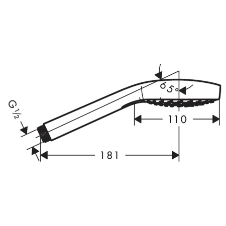 HG Croma Select E Vario Ручной душ 110 3jet (Rain, IntenseRain, Turbo Rain), цвет: белый/хром 