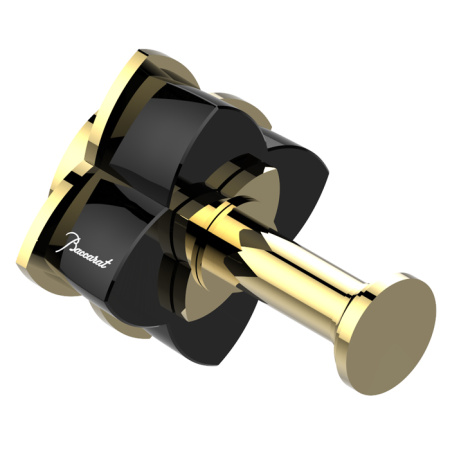 THG PETALE DE CRISTAL NOIR Крючок одинарный, цвет полированное золото 