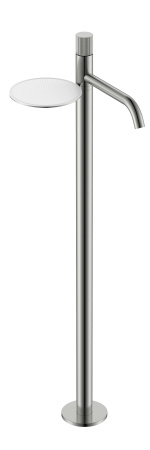 Смеситель STICK напольный для умыв. Nikel Brush с ручкой LINEA 