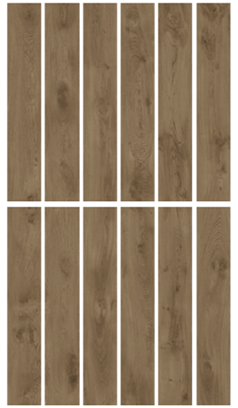 Гранит керамический K-2304/SR ДУБРАВА Коричневый 20х120х1 см 