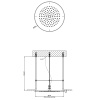 Gessi Emporio Emporio shower Душевая головка TONDO для потолочного крепления. Ø350 мм, цвет: Mirror Steel 
