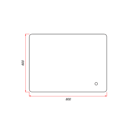 Зеркало с подсветкой LED ZOV 200 80x60 