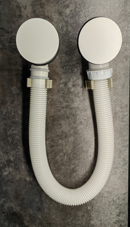 Слив-перелив click-clack для ванны OMP Tea 2868.660.6XD, белый матовый 