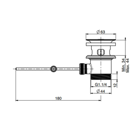 Fima Carlo Frattini Complementi Bagno Донный клапан, 1/4 NF, с пробкой из латуни, цвет: золото 