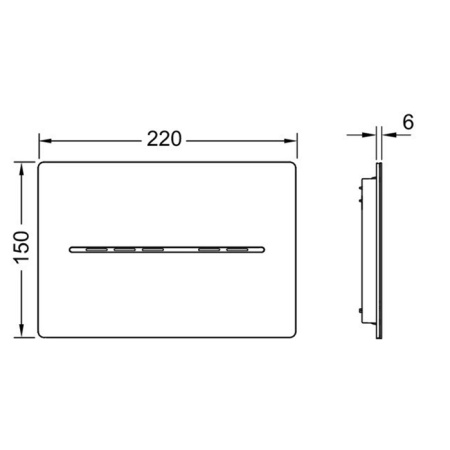 TECEsolid. Металическая панель смыва для унитаза TECEsolid с бесконтактной активацией, от сети 12 В, черная матовая 