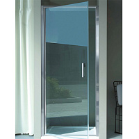 SAMO Business Дверь распашная для нишы 87-91хh195cм, профиль полированный алюминий, ручка хром, прозрачное стекло