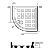 KERASAN Retro Душевой поддон четверть круга 80*80 белый 