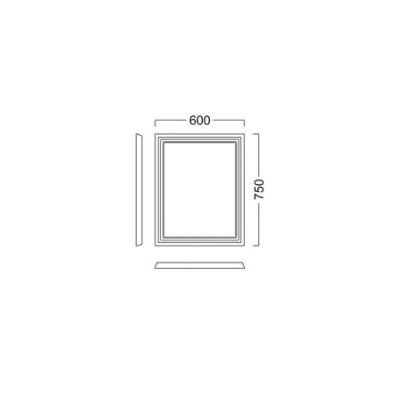 Kerama Marazzi Зеркало POMPEI 60, камео бежевый глянцевый (снято с производства) 