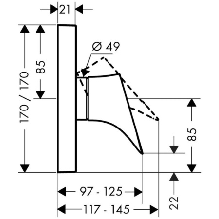 AX Starck Organic Встраиваемый смеситель для душа, однорычажный (внешняя часть), цвет: хром 