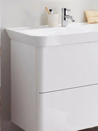 Burgbad Iveo База подвесная с керамическим умывальником с 1 отв под смес. 1000х492х721 мм.2 выдв ящика, сифон в компл. F2833 белый глянц. 