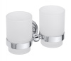Стакан двойной для зубных щеток РЕТРО / RETRO настенный 160x105x90мм, хром
