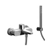 Fantini Lame Смеситель для ванны, настенный, на 2 источника, излив 160мм, с ручн.душем, цвет: хром