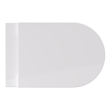 Alice Hide Унитаз Round 57х37, подвесной, безободковый, без сиденья и крышки, белый глянцевый 