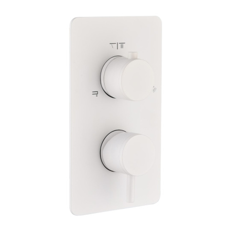 Смеситель встроенный однорычажный 2-х проходной CELL MATT WHITE 