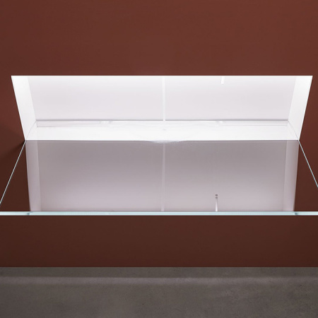 ANTONIO LUPI BATTIGIA Раковина встраиваемая в стену 1260х515х607мм, с подсветкой, смеситель, донный клапан, сифон, Corian, стекло прозрачн, цвет белый 