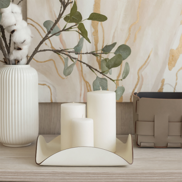 ADJ Корзинка Mini Bottega, 12x12xH13 см., цвет: капучино/шоколад 