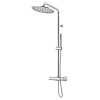 GATTONI CIRCLE TWO Комплект для душа: монокомандный смеситель, душевая стойка, душевая лейка 250мм, ручной душ, цвет хро (см. полный аналог 9195/PDC0)