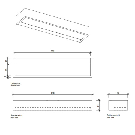 Decor Walther Box 40 N LED Светильник настенный 40x10x5см, светодиодный, 1x LED 20.6W, цвет: белый матовый 