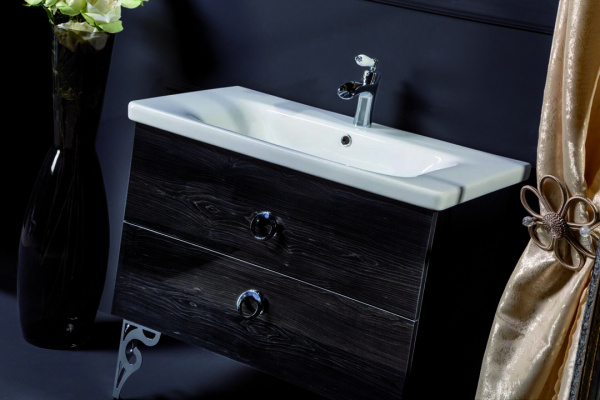 Тумба NeoArt 80см*48 BLACK WOOD 