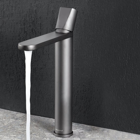 Antonio Lupi Indigo Смеситель для раковины, на 1 отв., излив: 195мм, высота: 28,5см, цвет: графит 